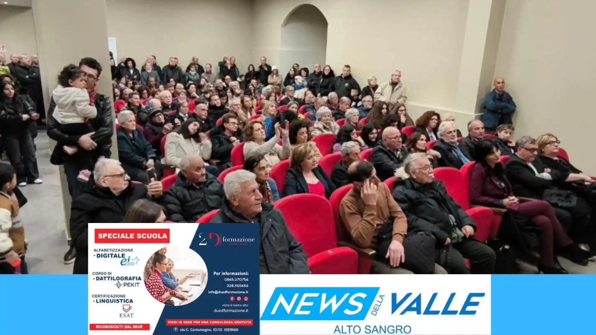 Colli a Volturno: inaugurato il nuovo teatro comunale. Struttura con cento posti a sedere che verrà utilizzata per gli eventi. Il sindaco Incollingo: “Viaggiamo verso il futuro”. GUARDA IL SERVIZIO.